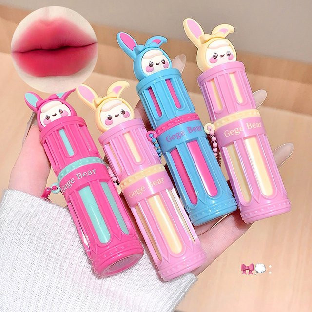 Gege Bear Cartoon Velvet Mist Lippenstift, Matt, Unisex - Bild 1