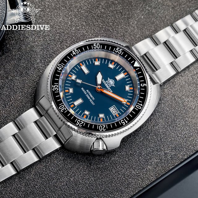 ADDIESDIVE Armbanduhr, Automatik, Edelstahl, Blau, Saphirglas, Herren - Bild 1