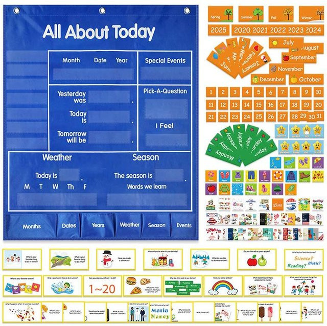 Binchi Fitness Kinder-Planungskalender Montessori-Spielzeug, blue - Bild 1