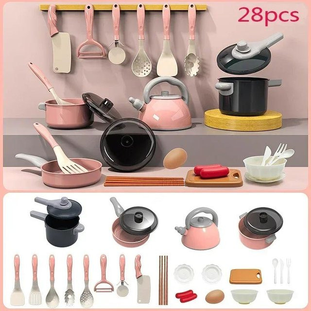 BC Pet Supplies Kinderküchen-Spielset, 28-teiliges Set, ab 3 Jahre - Bild 1