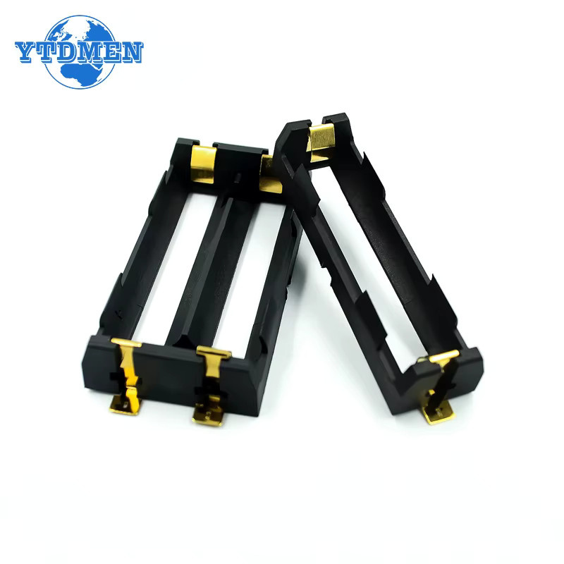 YTDMEN SMT Batteriehalter 3er Set für 18650 SMD Batterien in Schwarz mit Bronze Pins - Bild 3
