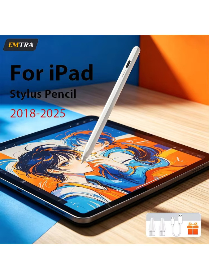 EMTRA Stylus für Apple iPad mit Neigungssensitivität, White - Bild 7