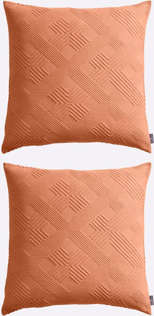 Kissenhülle von Pereira da Cunha aus Baumwolle in Papaya, rechteckig, Unisex - Bild 1
