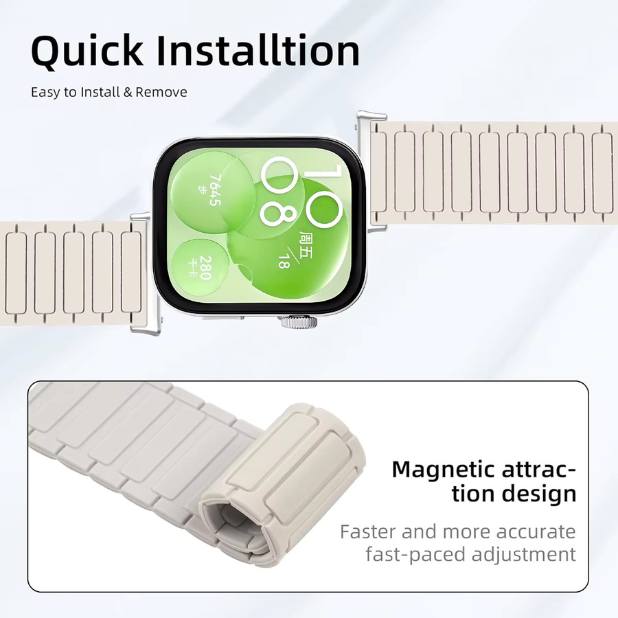 Geekthink Uhrenarmband Silikon, Weiß, Unisex, für Huawei Fit3 - Bild 2
