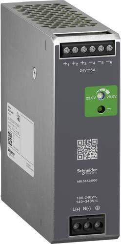 Schneider Electric ABLS1A24050 OPTIMUM Getaktete Spannungsversorgung, 100-240 VAC, 24VDC, 5A, 120W, Grau, Metall - Bild 1