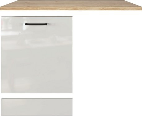 Flex-Well Geschirrspüler-Paket Lund in Lichtgrau glänzend und Rauchgrau mit Eiche-Optik, B/T/H: 60 x 110 x 85 cm - Bild 1