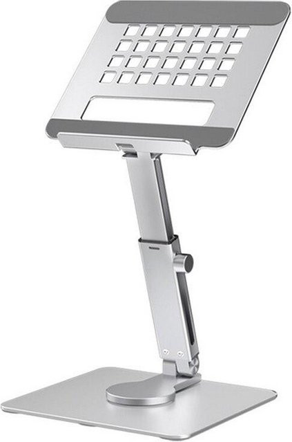 Bai Fen Bai-Digital 3C Aluminium-Tablet-Ständer, 360 Grad drehbar und klappbar, verstellbare Schreibtischhalterung für iPad Pro Air Mini und Xiaomi Tab, 4-14 Zoll, Silber - Bild 1