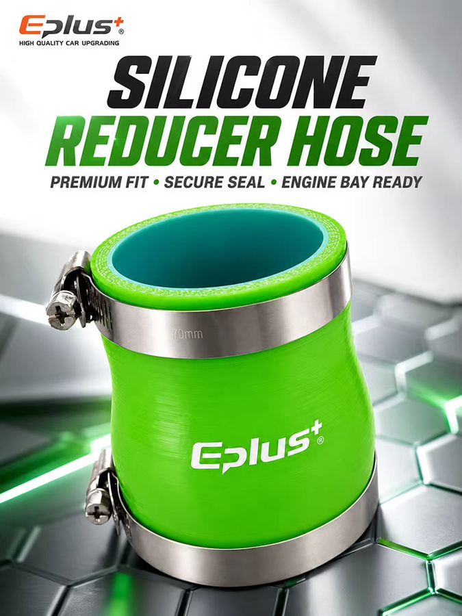 Eplus Green 4-lagiger verstärkter Silikon-Reduzierschlauchadapter in Grün, hochtemperaturbeständig und flammhemmend für Auto-Turbo-Ladeluftkühler-Ansaugrohre - Bild 5