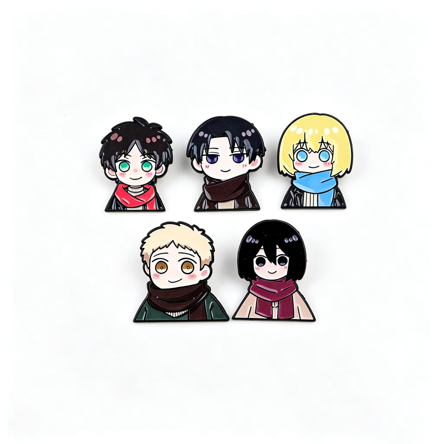 Bandai Brosche, 5-teiliges Anime-Jungen-Emaille-Pin-Set, Bunt, Damen - Bild 2