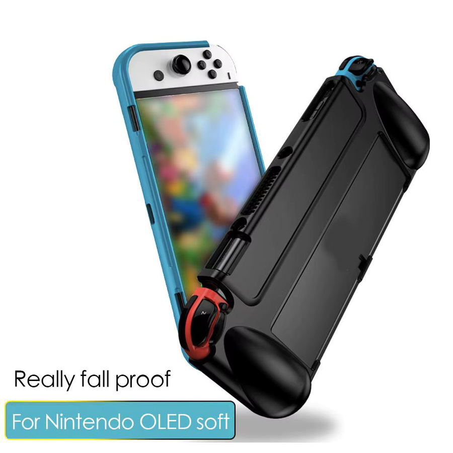 Schutzhülle aus Silikon für deine Nintendo Switch OLED Konsole in Blau - Bild 2