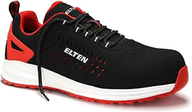 Elten Sicherheitshalbschuh Sharki Red Low ESD S1 in Schwarz-Rot Größe 44 - Bild 1