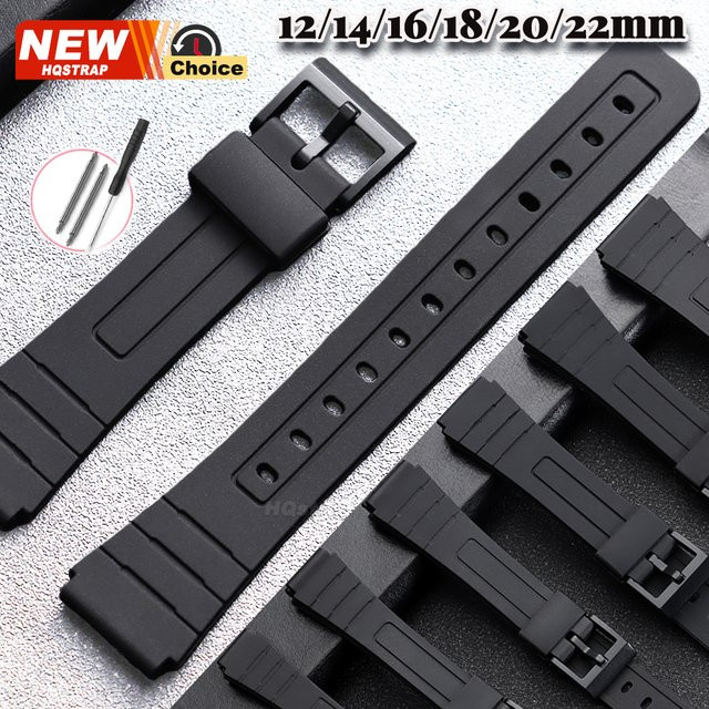 HQstrap Uhrenarmband Silikon, Schwarz, Unisex - Bild 1