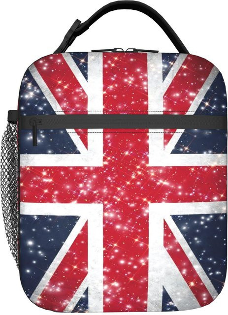 Fancy Style Studio Lunchtasche mit UK Flagge London Grafikdesign, Mehrfarbig - Bild 1