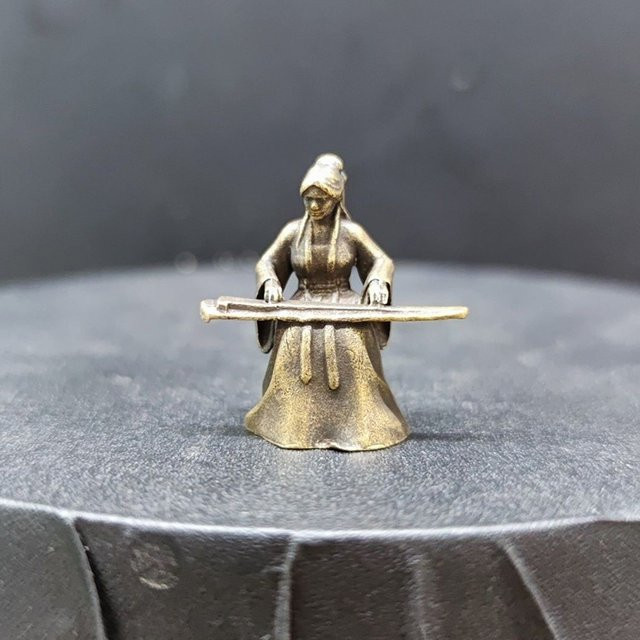 JETTING Miniatur-Landschaftsdekoration Antiker Guzheng-Garten aus Messing in Gold mit Retro-Design - Bild 1
