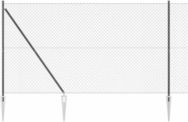 vidaXL Maschenzaun aus Stahl in Grau, B/H: 25 x 150 cm, Profil: 60 x 60 mm - Bild 1