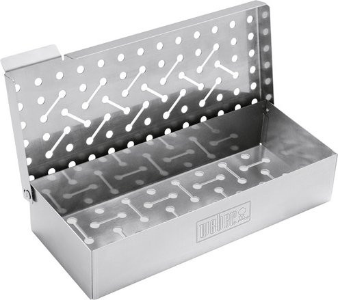 Weber Universal Räucherbox aus Edelstahl in Silberfarben für Gas- und Holzkohlegrills - Bild 1