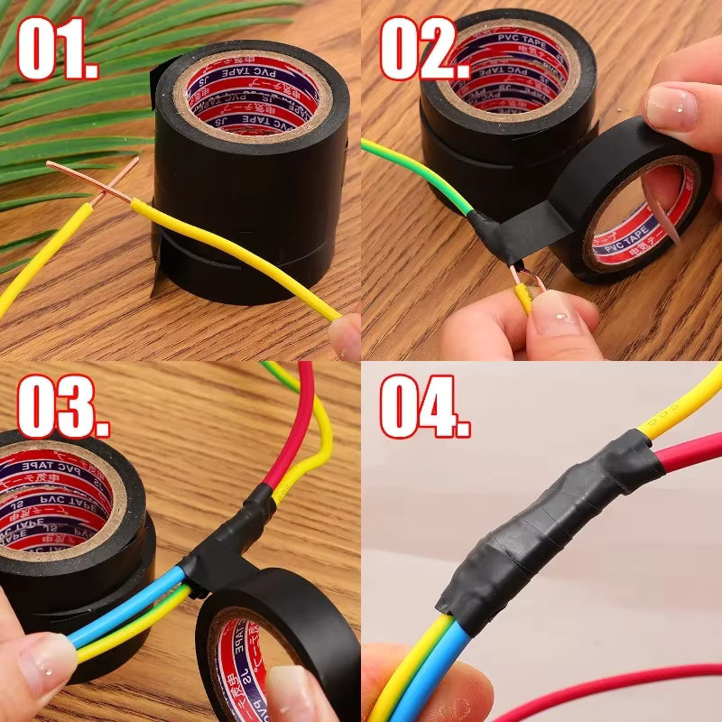 Schwarzes selbstklebendes Isolierband aus PVC für elektrische Sicherheit und Hitzebeständigkeit - Bild 4