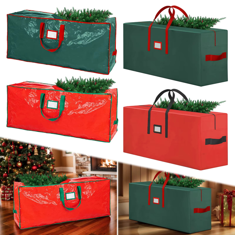 MOJOYCE Weihnachtsbaumtasche wasserdicht und faltbar, Farbe: Rot, B/T/H: 122 x 50 x 38 cm - Bild 3