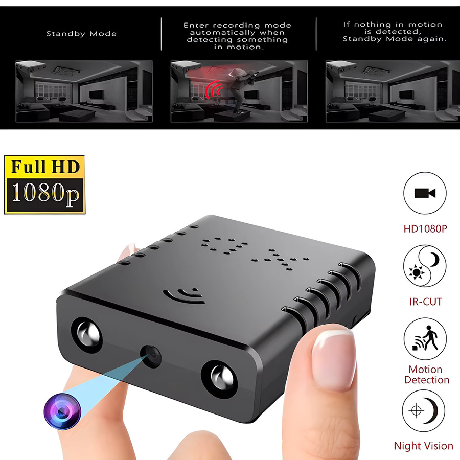 BESY XD Smart Camcorder Mini Kamera HD 1080P mit WiFi und 2,4G Wireless in Schwarz - Bild 3