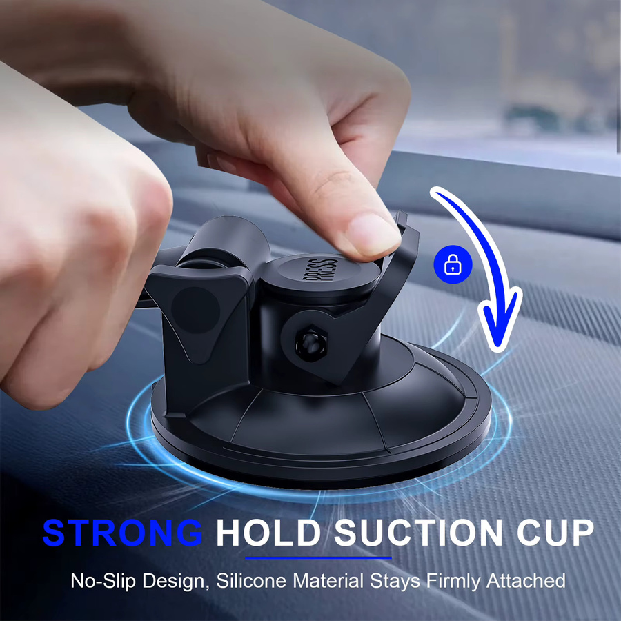 xnyocn Universal Tablet und Handyhalterung für Auto-Armaturenbrett und Windschutzscheibe, Schwarz, passend für Geräte von 4 bis 13 Zoll - Bild 5