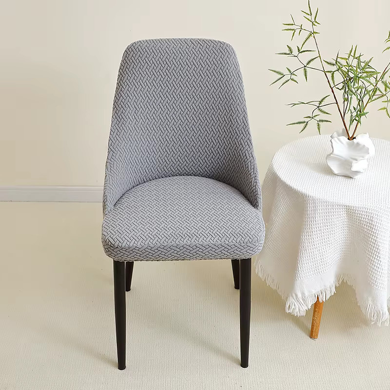 WANERQU Jacquard Esszimmerstuhlbezüge aus elastischem Stoff in Braun für moderne Sessel und Stühle - Bild 3