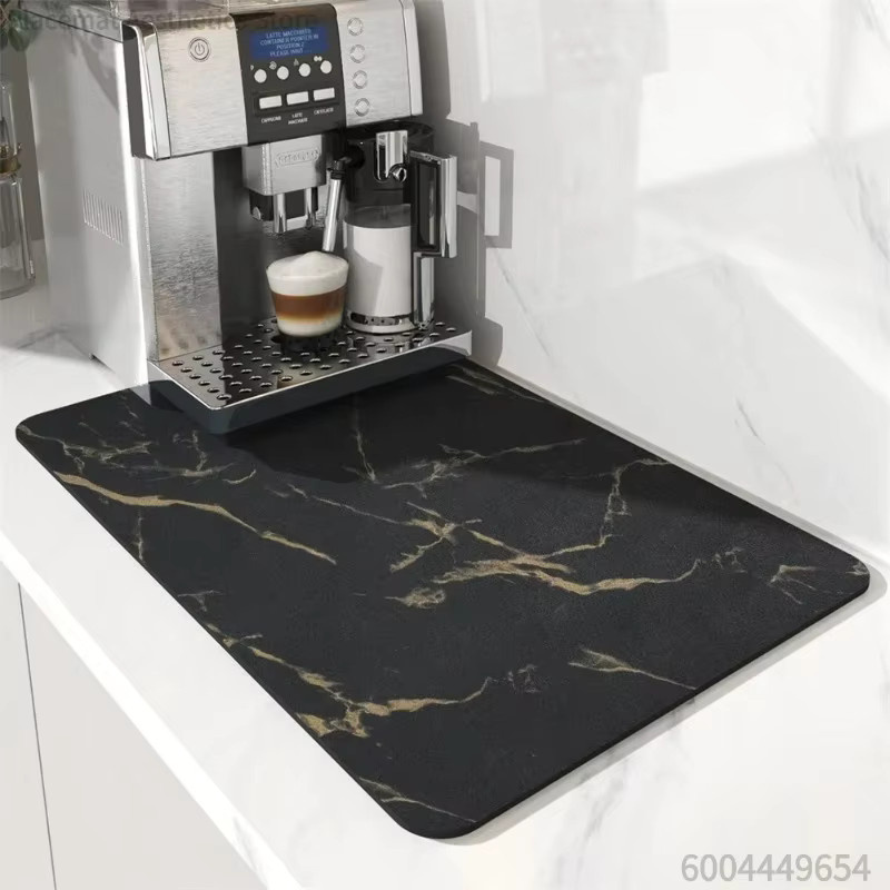 Symple Saugfähige Abtropfmatte mit Marmor-Design für Küche und Badezimmer - Bild 1