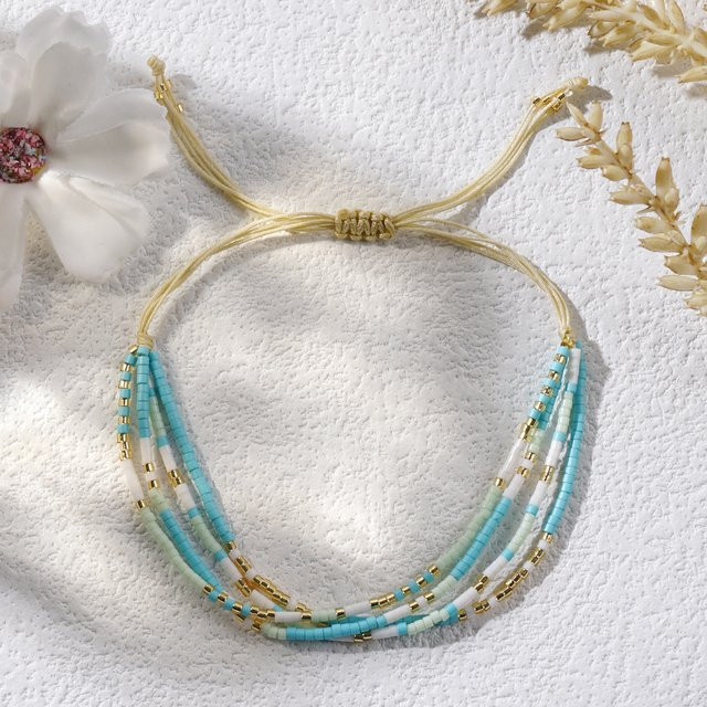Go2boho Perlenarmbänder, mehrfarbig, vierlagig, Damen - Bild 1