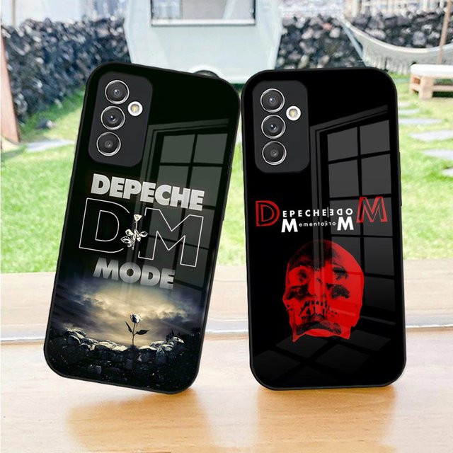 Depeche Mode Handyhülle mit Glasabdeckung für Samsung Galaxy S23 S24 S25 S26 Ultra, S22 S21 S20 FE, A54 A34 A53 A16 in Schwarz - Bild 1