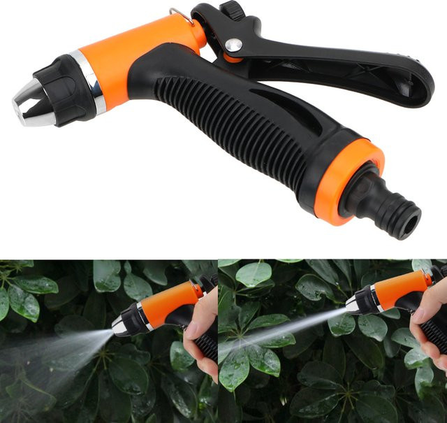 Auto Waschen Sprühpistole und Gartenspritze in Orange für den Gartenschlauch - Bild 1