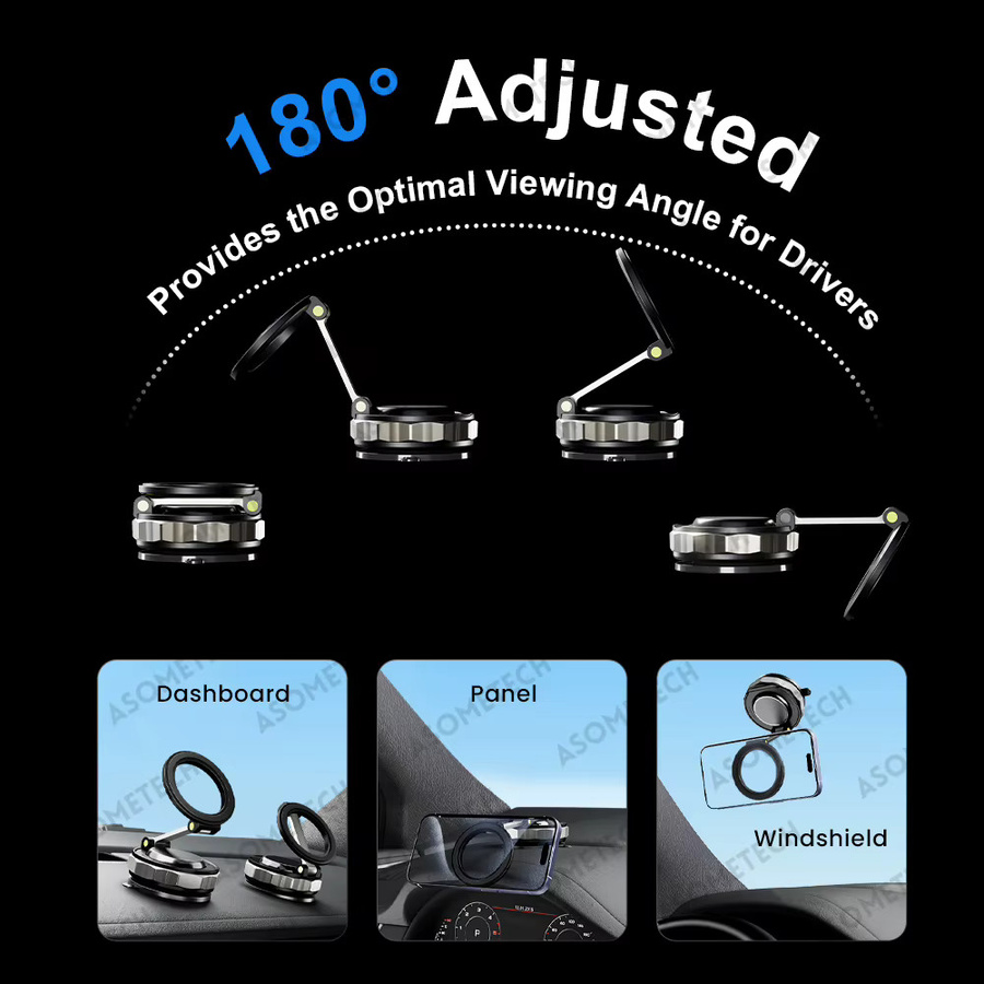 TOPZERO Magnetischer Autotelefonhalter für MagSafe mit 360 Grad Rotation und Vakuum-Halterung für Auto, Schreibtisch oder Badezimmer - Bild 5
