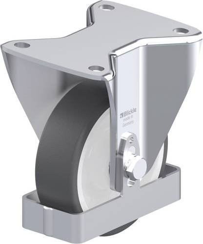 Blickle Stahlblech-Bockrolle BH-POTH 125K-3-FS in Silber, Rad-Durchmesser: 125 mm, Tragfähigkeit: 350 kg - Bild 1