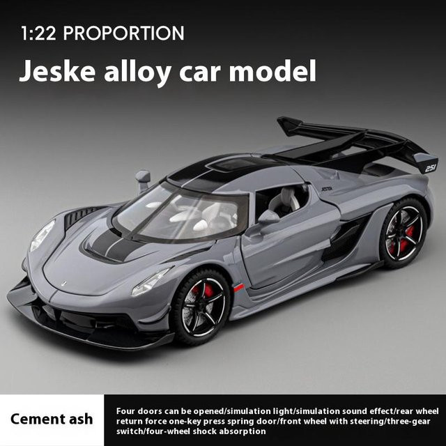 Linyi toy car Knsg Jesko Modellauto, 1:24, Metall, mit Sound & Licht, ab 14 Jahren - Bild 1