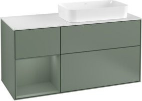 V&B Waschtischunterschrank Finion in Olivenmatt Lackierung, Breite: 120 cm, Tiefe: 50,1 cm, Höhe: 50,1 cm - Bild 1