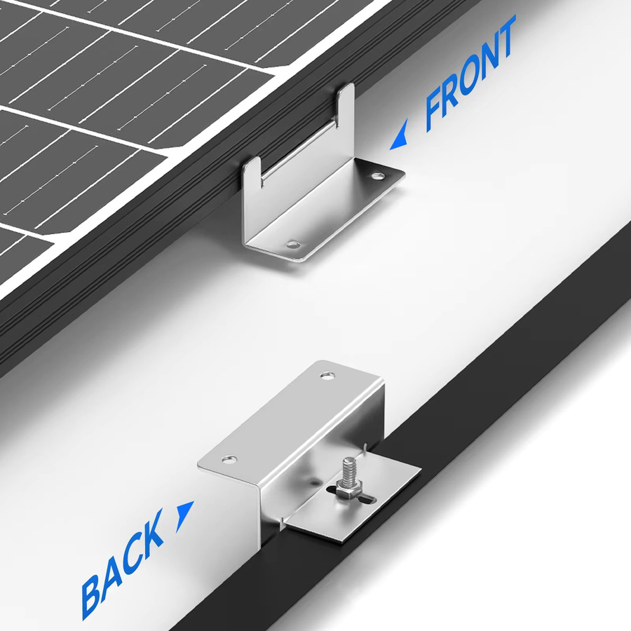 RVPOZWER 32-teiliges Solarpanel Z-Montagehalterungen-Set aus Aluminium in Silber für Wohnwagen, Wohnmobile und Boote - Bild 4