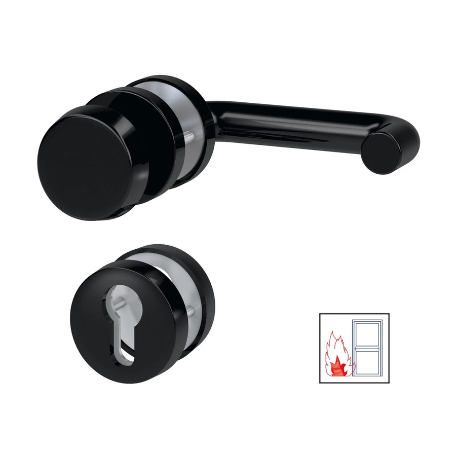 BASI Rosettengarnitur FS-Rosetten-Wechsel-Garnitur ZT-FS 2150 aus Kunststoff in Schwarz, B/T/H: 135,0 x 55,0 x 165,0 cm - Bild 2