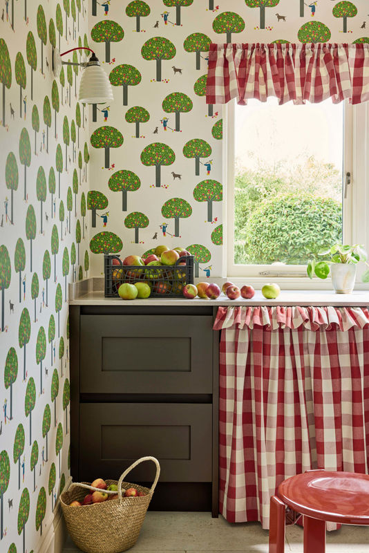Little Greene Tapete Rodney Street in Sage & Onions mit floralem Vintage-Muster und botanischem Design in Grün - Bild 2