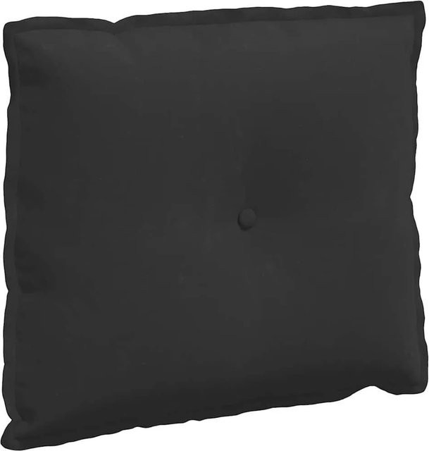 vidaXL Rückenkissen aus Mikrofaserstoff in Schwarz, Breite: 60 cm, Höhe: 50 cm - Bild 1