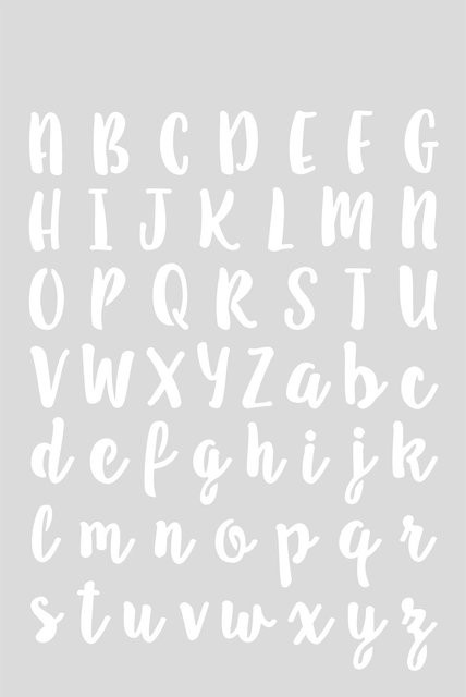 Rico Design Schablone Schreibschrift selbstklebend B: 18,5 cm, H: 24,5 cm - Bild 1