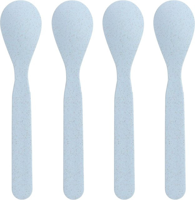 Lässig 4-tlg. Löffelset für Babys aus Kunststoff in Blau und Multicolour, spülmaschinenfest und matt - Bild 1