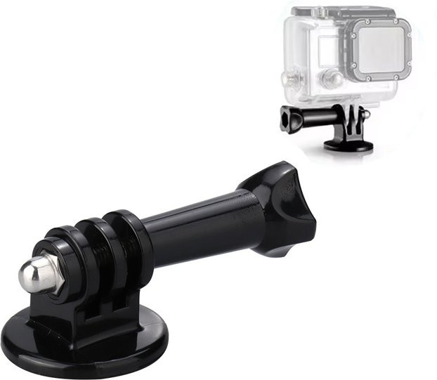 Stativadapterhalterung für GoPro und DJI OSMO Action Kameras mit 1/4 Zoll Schraubenadapter, Schwarz - Bild 1