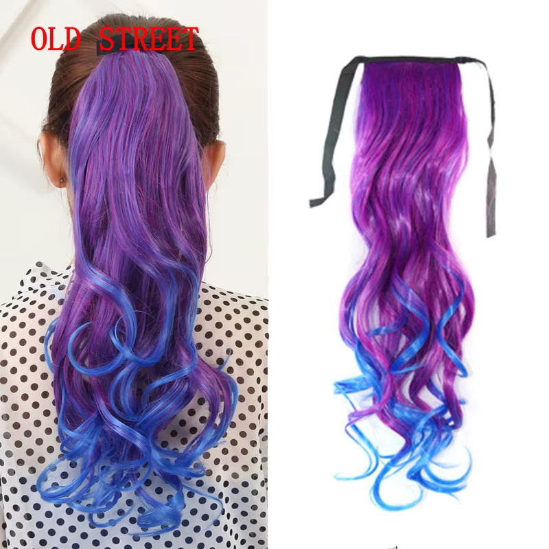 Old Street Clip-In-Extensions Pferdeschwanz, synthetisch, lockig, 45,7 cm, Damen - Bild 1