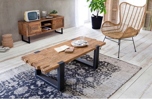 SIT Sessel RATTAN in Beige mit Metallgestell, B/H/T: 75 x 113 x 84 cm - Bild 1