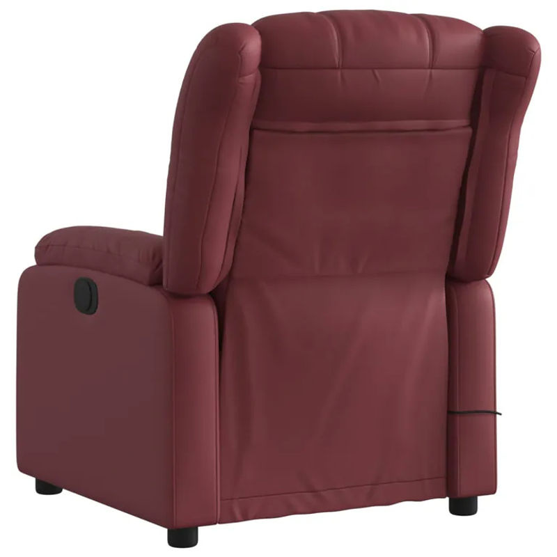 Vidaxl Klappbarer Massagesessel Relaxsessel aus Kunstleder in Rot - Bild 7