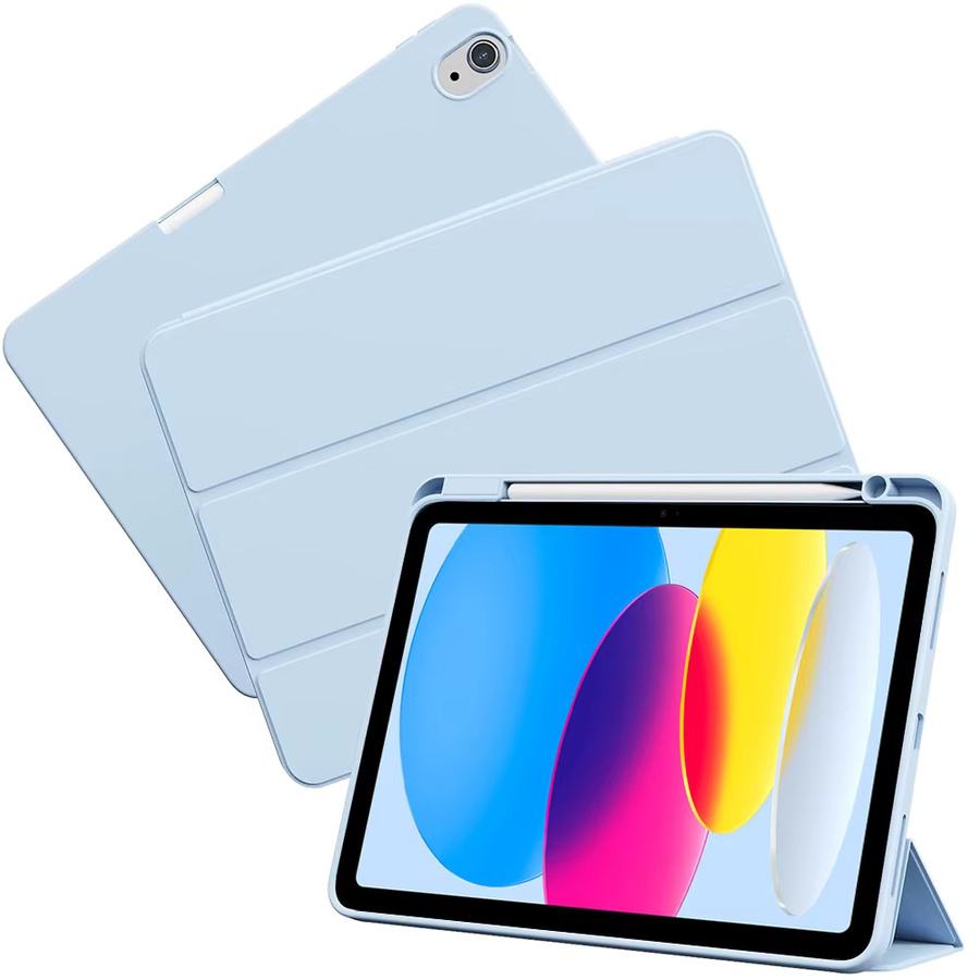 DZSWYCASE Schutzhülle für iPad 11 Zoll (11. Generation 2025) und iPad 10,9 Zoll (10. Generation 2022) mit Stifthalterabdeckung und Auto Wake/Sleep Funktion in Blau - Bild 4