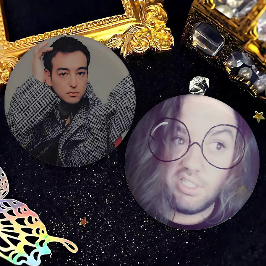 Japan Singer J-Joji Abzeichen, runde Brosche aus Weißblech, bunt - Bild 6