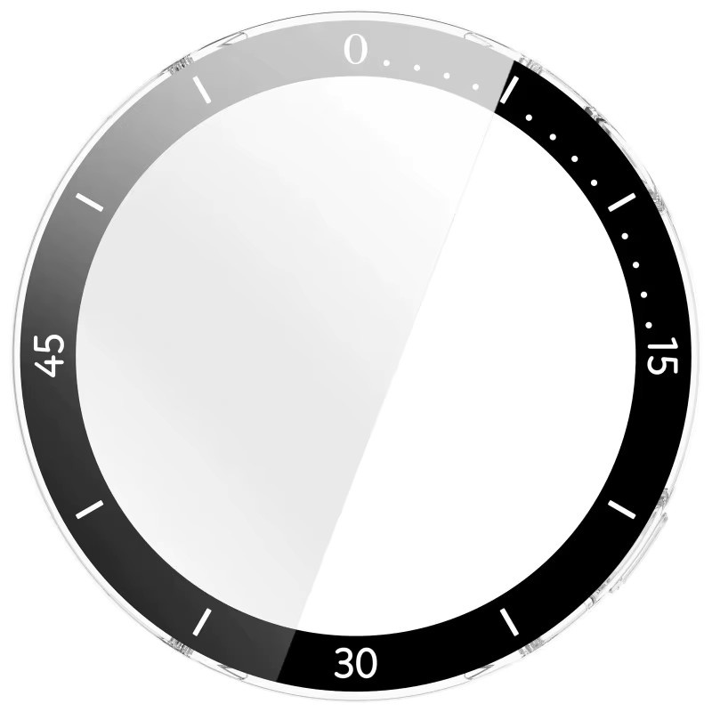 Schutzhülle und Glas für Huawei Uhr GT6 41mm, Schwarz - Bild 3