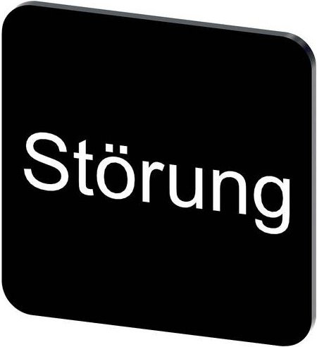 Siemens Bezeichnungsschild 3SU1900-0AF16-0AQ0 aus Kunststoff in Schwarz und Weiß, 10 Stück - Bild 1