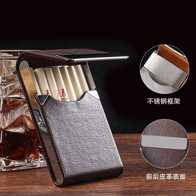 KeYi 7er-Pack Zigarettenetui aus Leder PU mit Magnetschnalle und Flip Cover für Männer - Bild 2