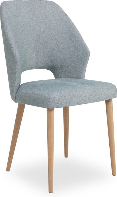 Polsterstuhl HODOR Freischwinger von casa NOVA in Grün mit Stoffbezug und Eiche Bianco Gestell, B/T/H: 51 x 50 x 92,5 cm - Bild 1