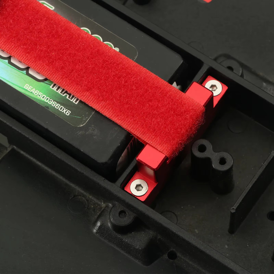 Traxxas Batteriehalterhalterung mit Batteriegurt, Metall, Zubehör - Bild 1